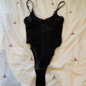 Forever21 Black Mesh Lingerie Size M
